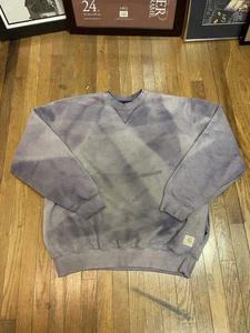 Vintage FADED 80s Carhartt  Work Wear Crewneck Sweatshirt Size XL Blue JR16 - Picture 1 of 5