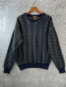 Jantzen Sweater Men Large Geometric Abstract Knit Grandpacore 90's Vintage Cosby - Picture 1 of 8