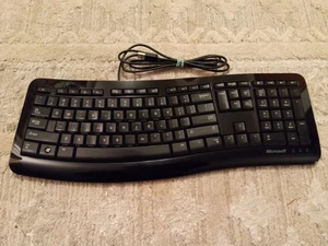 Microsoft Comfort Curve Keyboard 3000 USB Multimedia Contour 1482 Ku-1079 - Picture 1 of 5