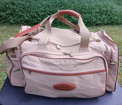 Bolso de Lona Eddie Bauer Edición Ford De Colección Lona Bronceado Fin de Semana Militar  Foto 1 de 4