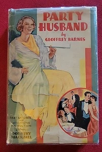 PARTY HUSBAND 1930 by Geoffrey Barnes, Dustjacket G&D Edition HC Book Vitaphone - Picture 1 of 17