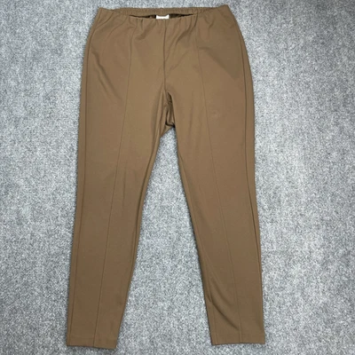 J Jill Ponte Leggings Womens XL Pull On Seamed Front Brown Stretch - Image 1 of 4