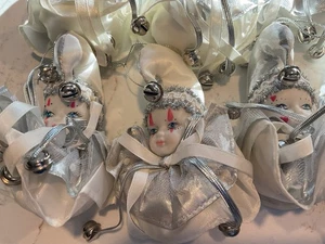 A Set Of 7 Jesters Silver & White ornaments  - Picture 1 of 5