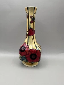 Boxed Old Tupton Ware Yellow Poppy Bud Vase, Small Square Poppy Bud Vase TUP1691 - Picture 1 of 9