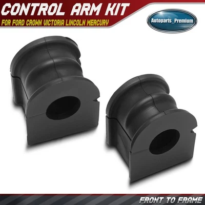 2x Kit de bujes de barra estabilizadora delantera al cuadro para Ford Crown Victoria Lincoln Mercury Foto 1 de 4