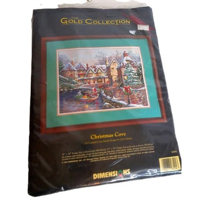 Vintage Dimensions The Gold Collection Christmas Cove Counted Cross Stitch New - Image 1 of 4