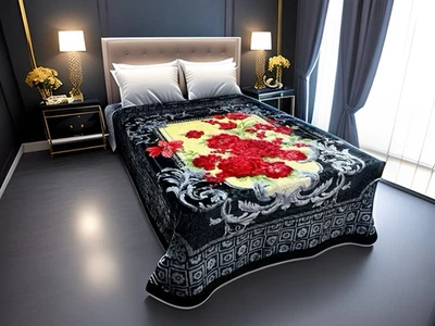 "Nueva manta acogedora Rachel súper suave estilo visón en relieve talla Queen 83""x94""" Foto 1 de 4