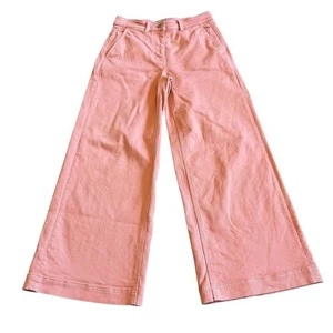 Everlane The Wide-Leg Crop Pants Salmon Pockets Cotton Casual Size 4 Women's - Picture 1 of 13