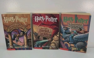 J.R. Rowling Harry Potter Book Lot 1-3 Paperback Books 1st Scholastic Edition - Picture 1 of 20