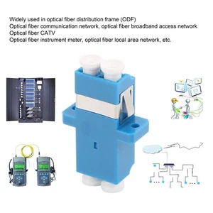 50Pcs Fiber Optic Coupler LCLC UPC Duplex Connector Adapter Industrial. - Afbeelding 1 van 24