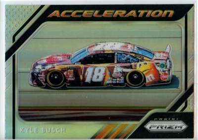 2019 Panini Prizm Racing NASCAR Holo SILVER Prizm Parallel #53 Kyle Busch - Image 1 of 2