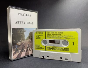 The Beatles ABBEY ROAD Cassette TC-PCS7088 **UK ISSUE c.1970**GREEN PAPER LABELS - Picture 1 of 9