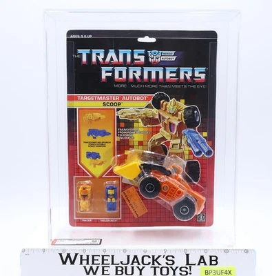 Scoop Targetmaster AFA GRADUADO 80+ 80/85/90 G1 Transformers 1988 Hasbro NUEVO Foto 1 de 4