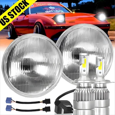 Faros LED 7 pulgadas haz alto-bajo A+ para Mazda RX-7 1979-1985 Foto 1 de 4