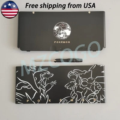 For Nintendo New 3DS Pokémon Black Front + Back Cover Housing Shell Plate - Image 1 of 4