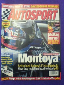 AUTOSPORT - MONTOYA - 15 Aug 2002 vol 168 # 8 - Bild 1 von 1