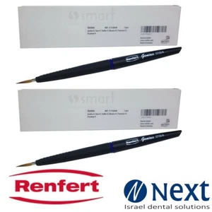 LOT x2 Natural hair bristle ceramic brush Building Renfert Genius №4 17150004 - Picture 1 of 6