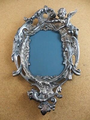 Antiguo marco de fotos victoriano Meridan placa de plata colgante de pared 2455 ángel  Foto 1 de 4