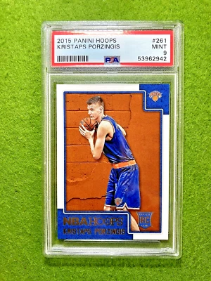 Kristaps Porzingis ROOKIE CARD GRADED PSA 9 RC 2015 KRISTAPS PORZINGIS Hoops  rc - Image 1 of 4