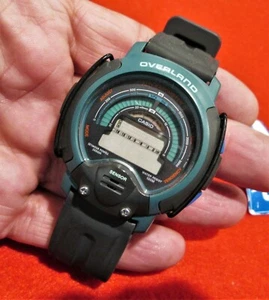 1993 CASIO OVERLAND Alti-Barometer W-930 Wristwach, SEYMOUR POWELL  - NOS - Imagen 1 de 6