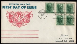 USA 1963 STANETS HOME MADE ONE OF A KIND FDC ANDREW JACKSON + CACHET - Picture 1 of 1