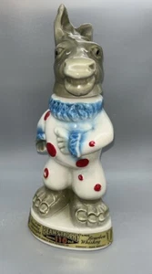 Jim Beam Decanter Beams Trophy 110 Donkey Clown Democrat 1968 Bourbon Whiskey - Picture 1 of 7