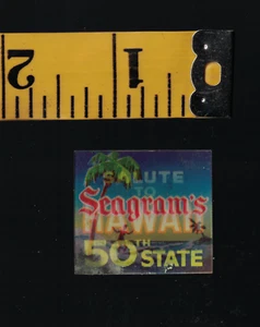 Botón trasero lenticular 3D parpadeante 3D Seagram's Salute to Hawaii•Vari-Vue c1960 - Imagen 1 de 2