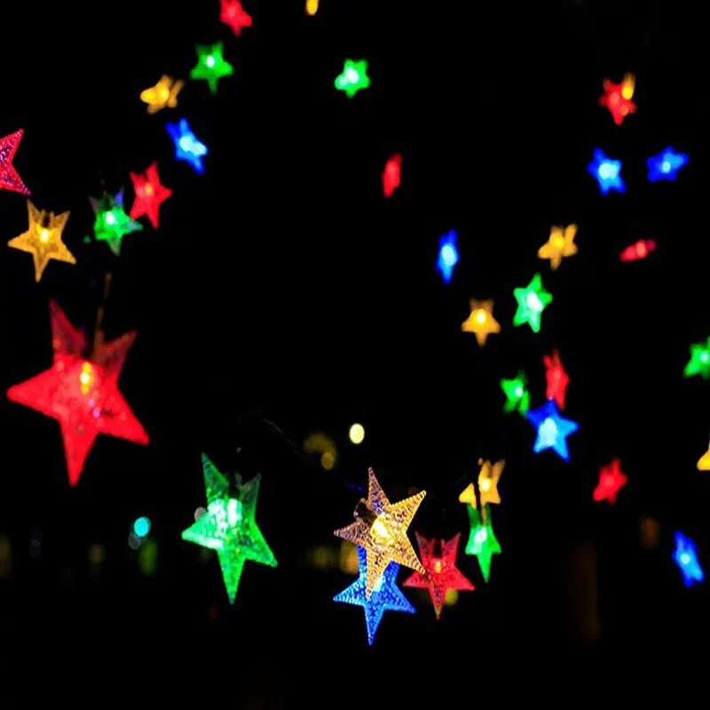 50/100 LED Solar String Lights Outdoor Star Fairy Light Patio Garden Party Decor - Image 1 of 4