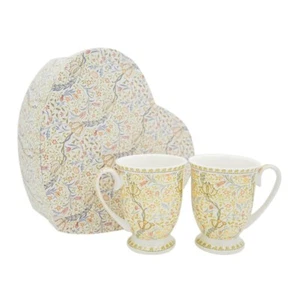 Set of 2 Mug 280cc Fine Bone China William Morris Lily Flora Coffee Mug - Bild 1 von 1