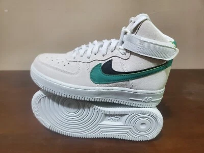 NEW NIKE Women's AIR FORCE 1 HI SE DO9460 100 SUMMIT WHITE/GREEN SZ 6 - Image 1 of 4
