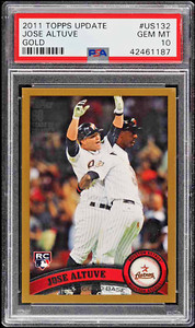 2011 TOPPS UPDATE GOLD JOSE ALTUVE ROOKIE ASTROS RC MVP #US132 PSA 10 GEM MINT