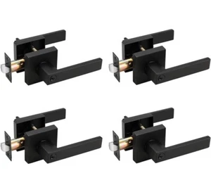 Paquete combinado de 4 palancas de entrada de puerta negras Probrico, puerta similar con llave - Imagen 1 de 4