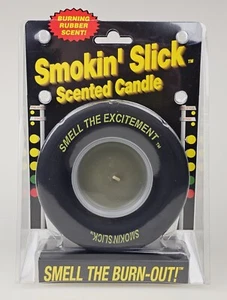 Vela perfumada Smokin' Slick "Smell The Burn-Out" aroma de neumático de carreras de arrastre 2003 - Imagen 1 de 8