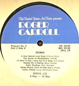 4/74 ROGER CARROLL #33 3/4 BLUE SUEDE, DON McLEAN, HERB ALPERT, CHER, JIM CROCE - Picture 1 of 2