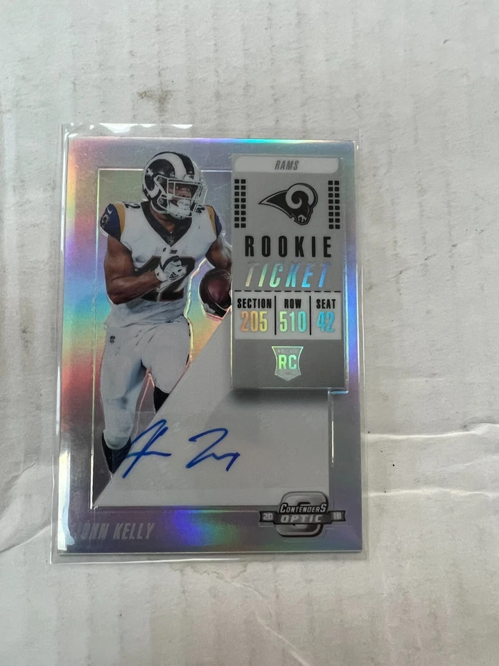 John Kelly 2018 Panini Contenders Optic Rookie Auto Silver Prizm #166 NrMt - Image 1 of 1