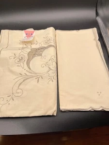 Tovaglioli Tovaglioli Cotone Beige 72” X 90” Ricamo e Taglio Lavoro Filo 9pz - Foto 1 di 6