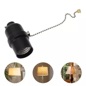 Pull Chain Light Fixture E27 Light Socket Pull Chain Lampholder Lamp Base Supply - Picture 1 of 12