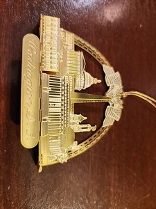 Washington, D. C. Metal 3D Tono Dorado Adorno de Navidad Instituto Smithsonian 3" - Imagen 1 de 5