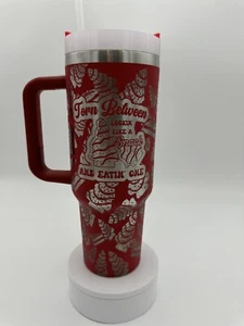 40oz Double Wall Insulated Tumbler Laser Engraved with Christmas Tree Cakes - Picture 1 of 5
