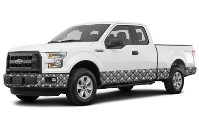 Calcomanía balancín Silver Dragon Scales camión premium re-piel envoltura de vinilo Foto 1 de 2