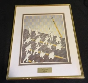 Framed Cartoon Print Pencil Pushers by Dan Billings - Picture 1 of 4