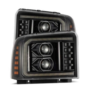 Faros proyectores LED LUXX para Ford Super Duty Excursion 05-07 Alpha negros - Imagen 1 de 8