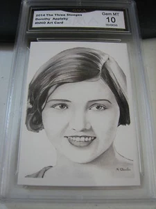 DOROTHY APPLEBY THE THREE 3 STOOGES 2014 CHRONICLES ART CARD # NNO GRADED 10 - Picture 1 of 1