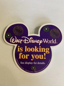 Walt Disney World Is looking For You Pin Back Button Don-34 - Picture 1 of 3