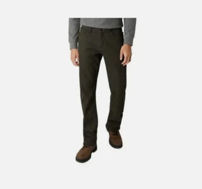 Всепогодные винтажные эластичные холщовые брюки с флисовой подкладкой (MOON, SHADOW, 40X30) новые с ценниками - Изображение 1 из 3