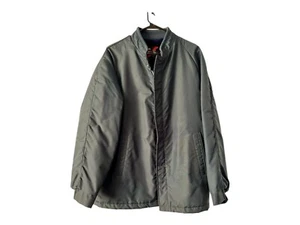 Vintage 60's Sears Men’s 42 Store Long Blue Faux Fur Lined Jacket Grunge Skate - Picture 1 of 5