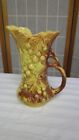 Collectible Mccoy Vintage Usa Grapes Leaves Pitcher 95 Tall Flower Vase