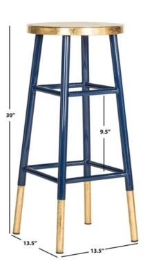 Safavieh Dipped Gold Leaf Bar Stool, Reduced Price 2172707742 FOX3230A - Image 1 of 4