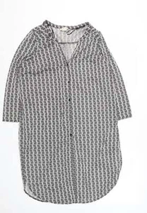H&M Womens Black Polyester Blend Button-Up Size S - Picture 1 of 12