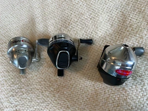 Shakespeare Ugly Cast, Sy10U, and Conquest Lot of 3 Spin Cast Reels - Picture 1 of 4